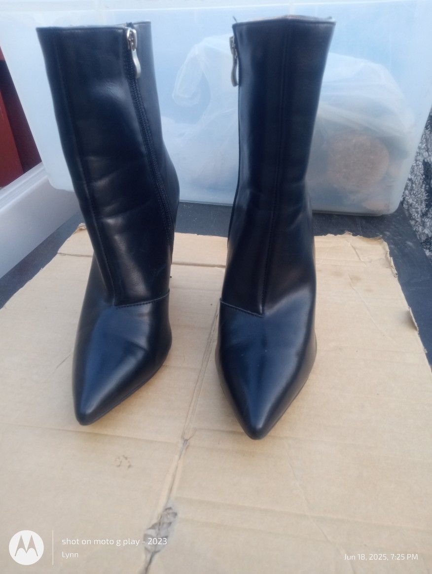 Black Wedge Boot
