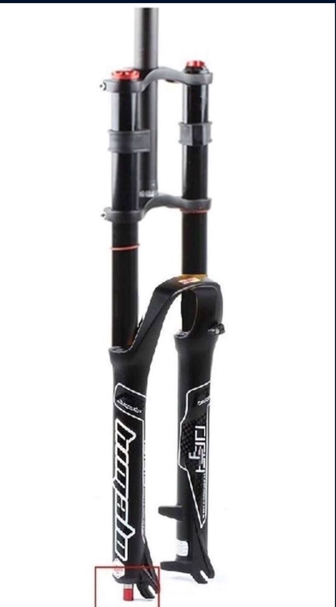 MZP MTB Bike Front Fork 26 Inch Double Shoulder Control Downhill Suspension DH Air Pressure Straight Tube Ultralight Bicycle Shock Absorber Rebound Ad