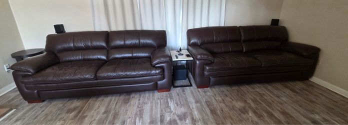 Set of  two brown sofas lazy boy