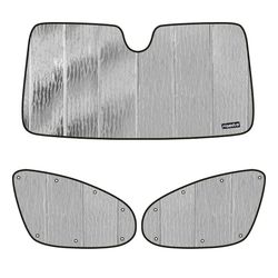 Pigenius Windshield And Front Door Window Sun Shade For 2015-2023 Ford Transit Van Mid/High Roof, Custom Fit Front Window Shade - Premium Folding Suns