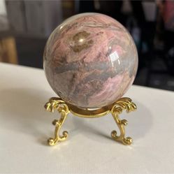 Peruvian Rhodonite Sphere High Quality Rare! 534G!