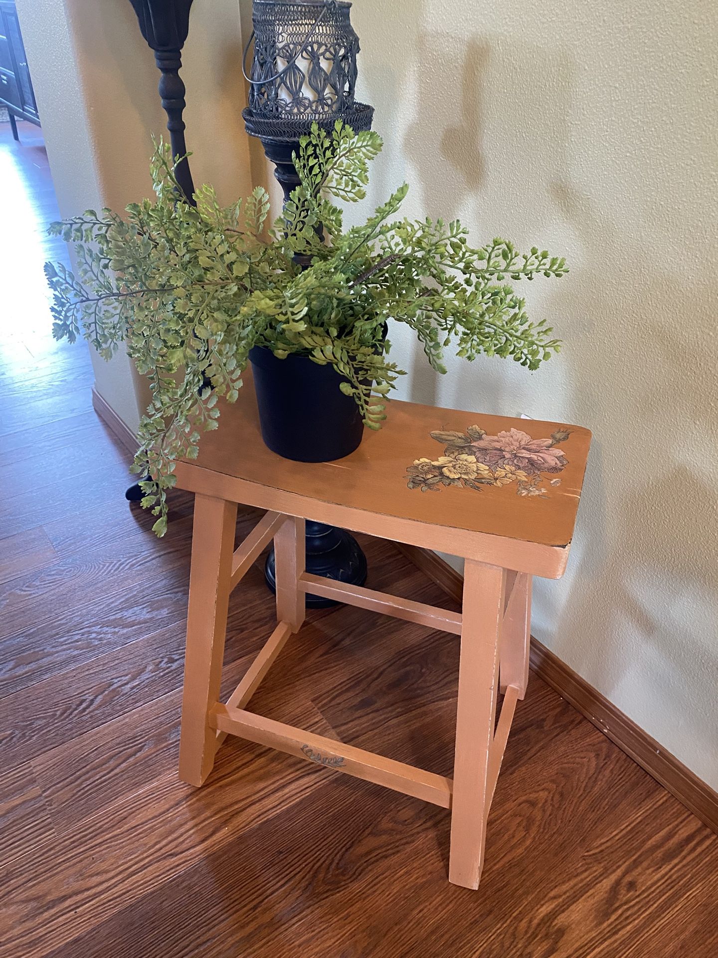 Up cycled stool/plant stand