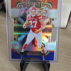 Chiefs  Travis  Kelce  Die-Cut  Refractor  Card 