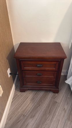 wood nightstand