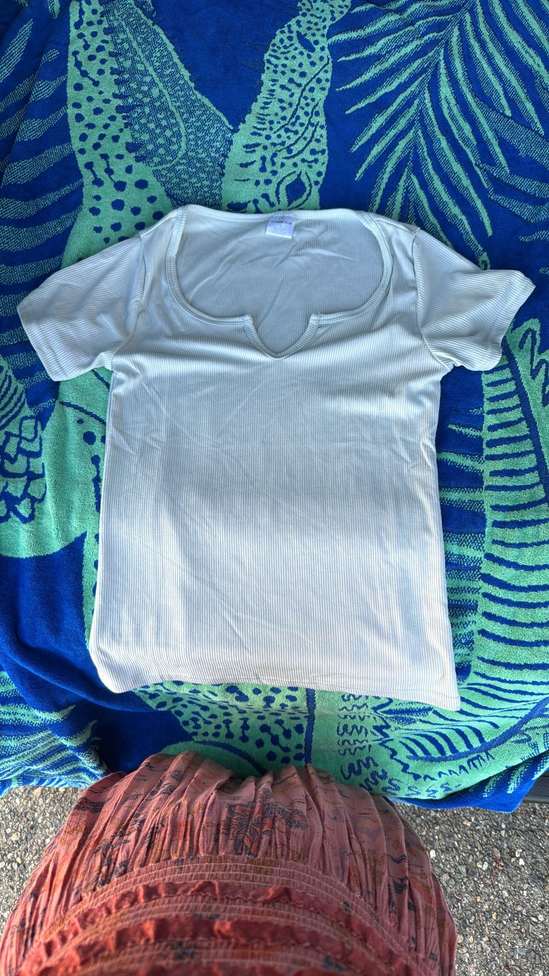 Ribbed White T