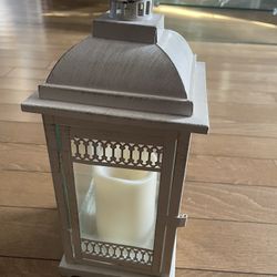 Lantern lights - 13.5 inches high galvanized battery operated (1) 