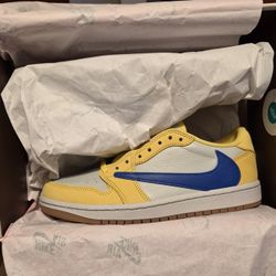 Travis Scott Jordan 1 Low "Canary"