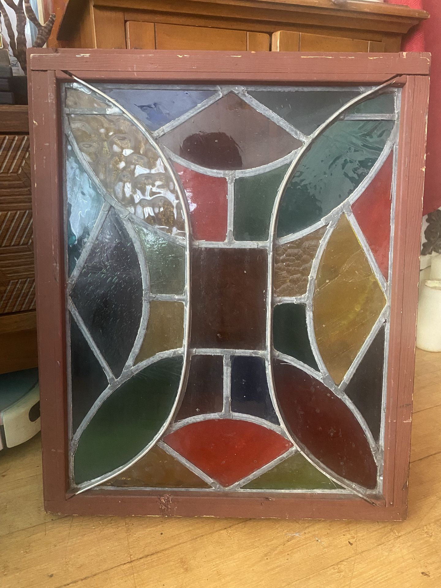 Hanging stained glass window