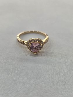 Gold Pink Rosa Ring Anillo