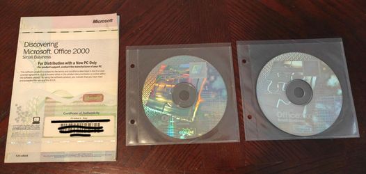 Microsoft Office 2000 Small Business 2 disk set