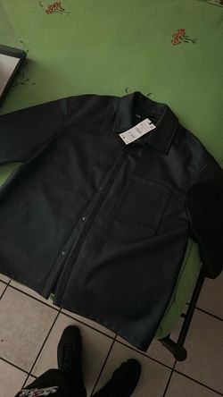 Zara leather shirt