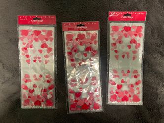 Valentines Day Treat Cello Bags. New 