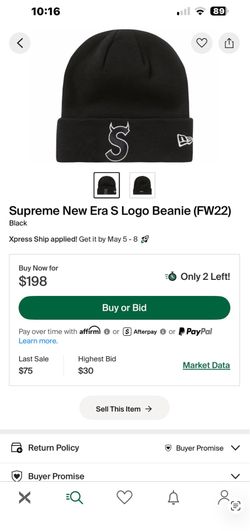 SUPREME New Era ‘S’ Logo Beanie