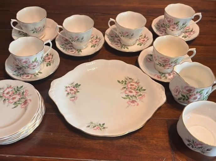 Vintage Royal Albert Bone China Wild Rose ‘Friendship’ -21 pieces