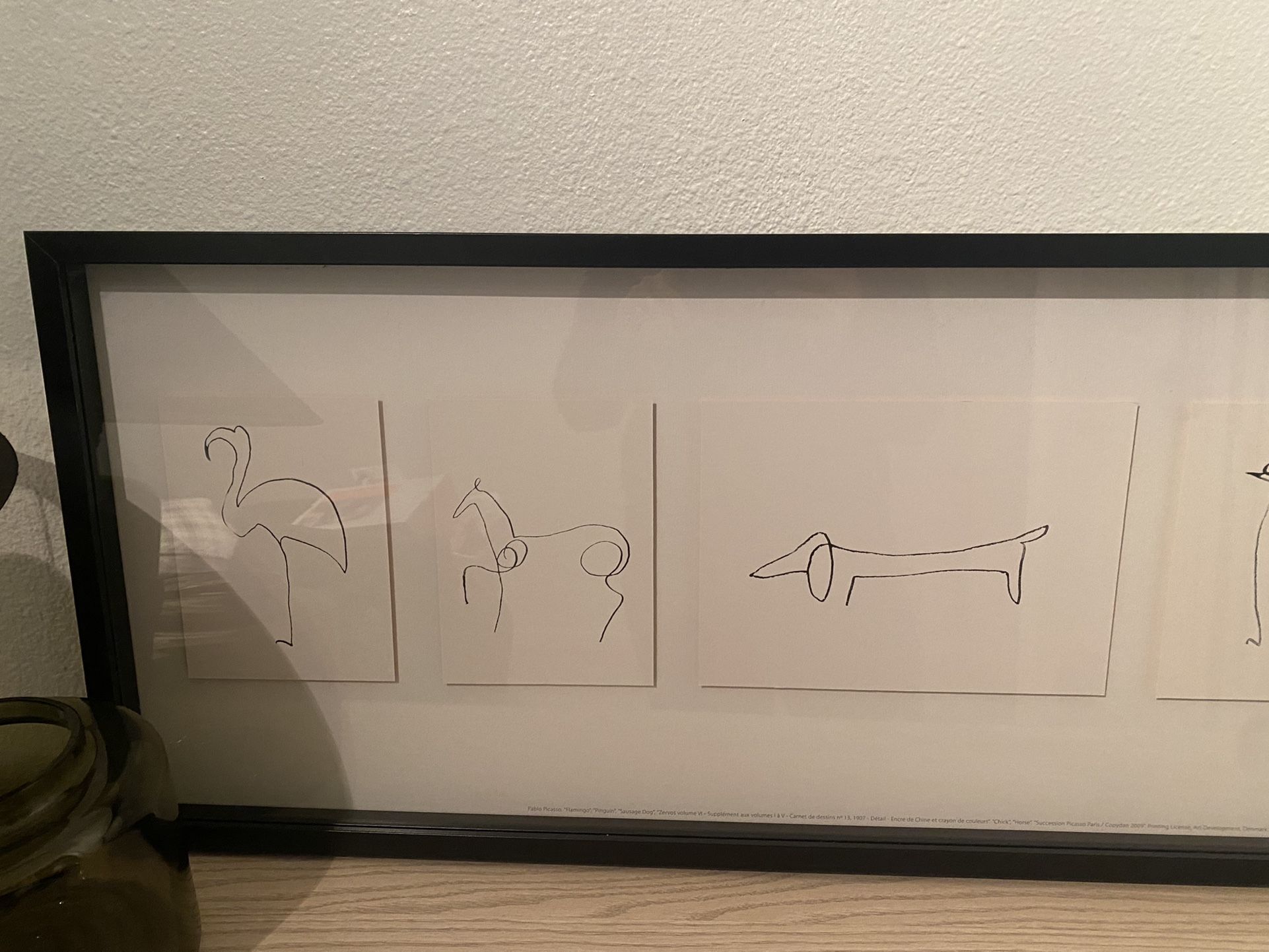 PICASSO IKEA OLUNDA ILLUSTRATION ANIMALS LITHOGRAPH PRINT FRAMED