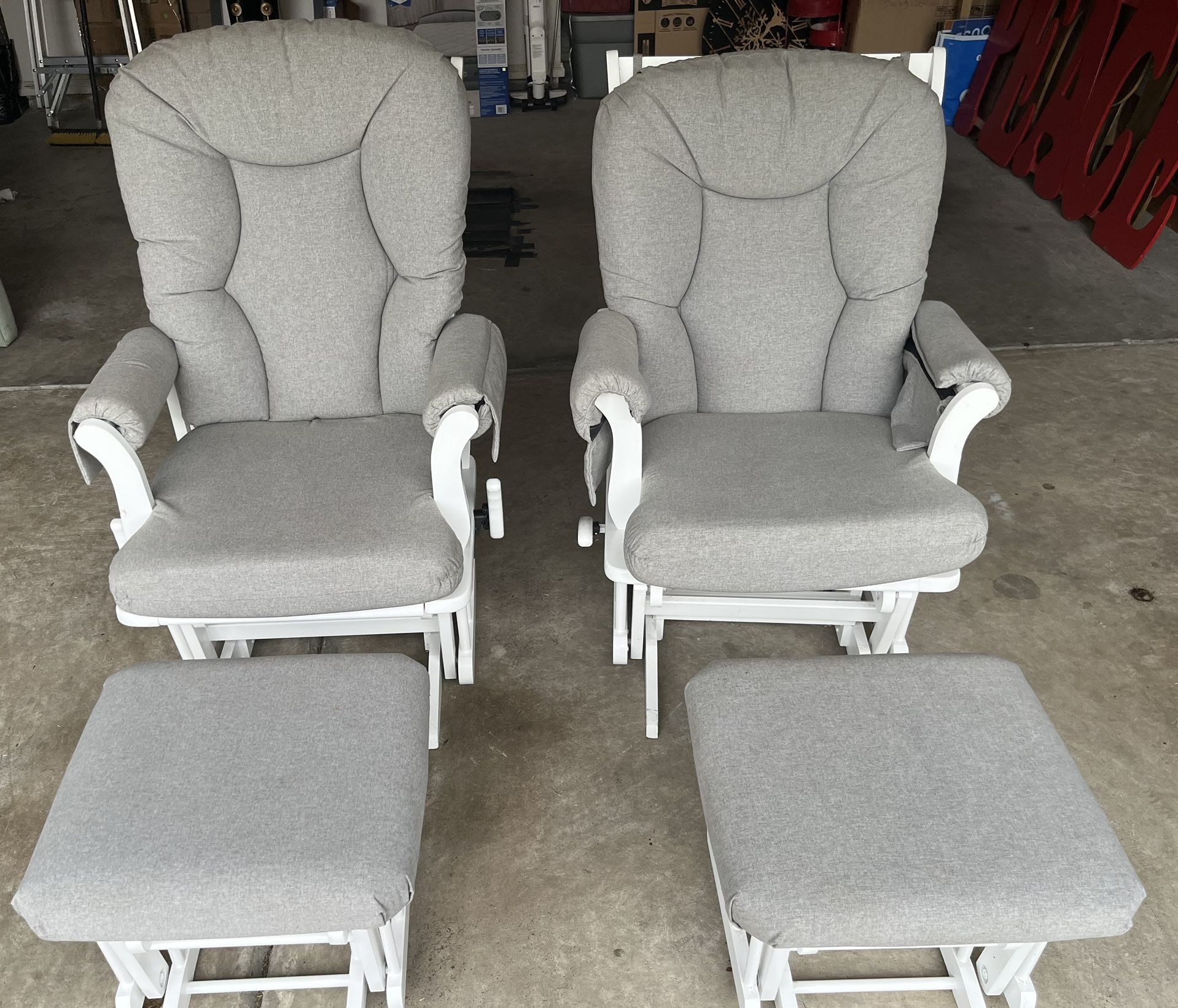 2 Dutailier Victoria Reclining Glider and Ottomans