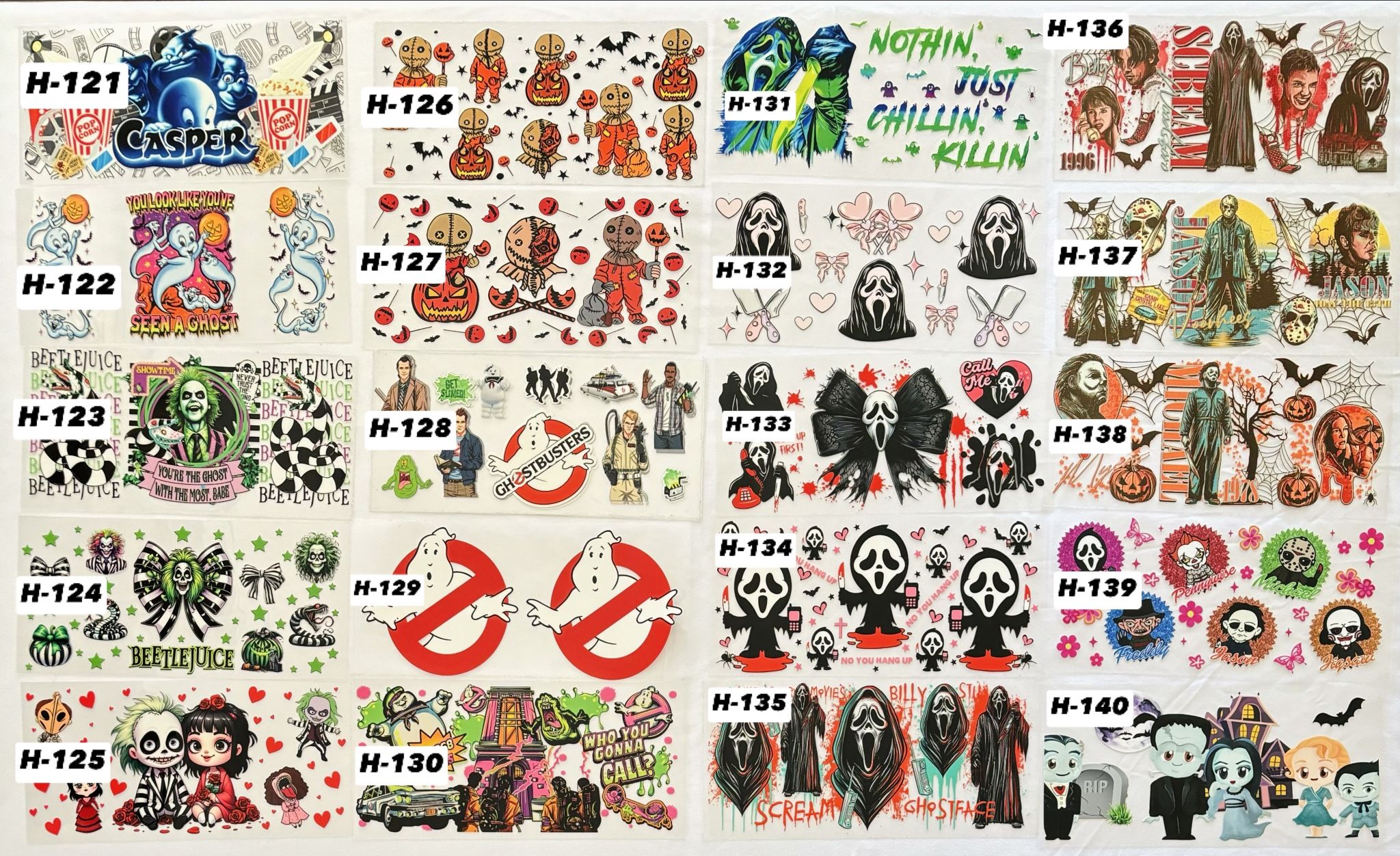 Halloween/ Horror Uv Dtf Cup Wraps