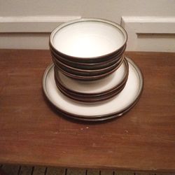 Sango Jetta Black 4830 China Dinnerware Set Dishwasher And Microwave Safe 