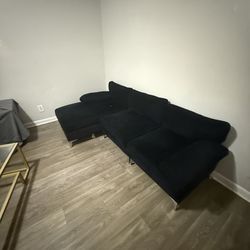 Small Black Sectional Couch
