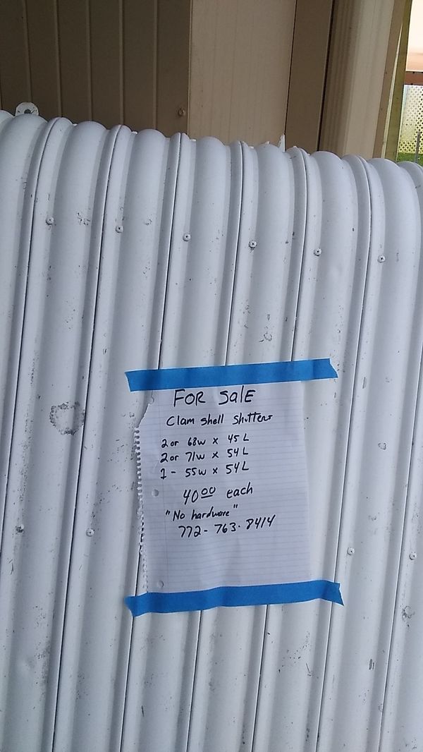 Clam shell shutters for sale for Sale in Hobe Sound, FL OfferUp
