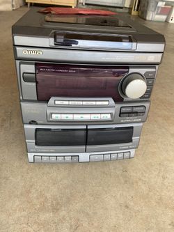 Aiwa Cx-na10u Stereo Audio System 3-cd Disc Am-fm Dual Cassette