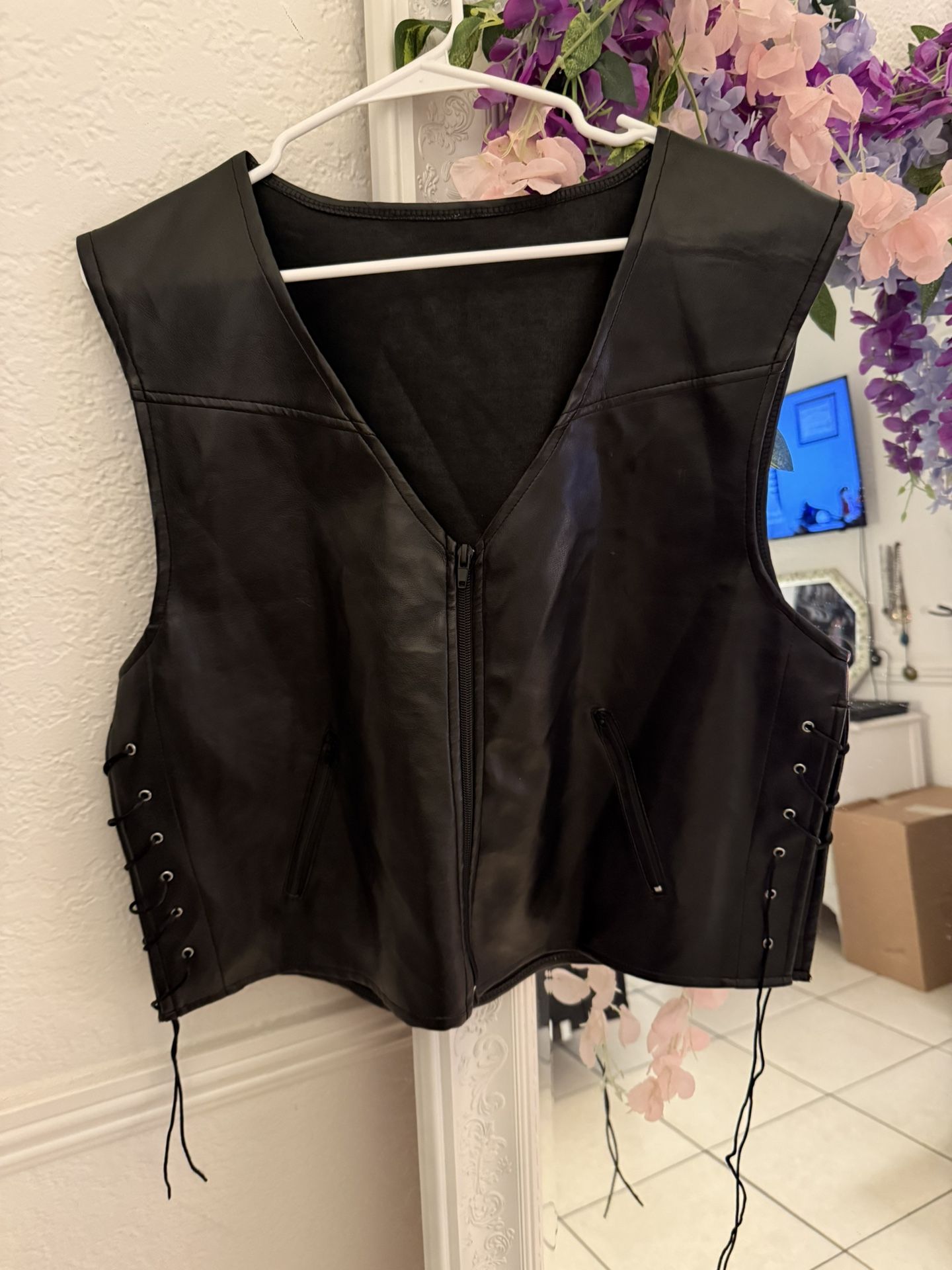 Black Leather Vest