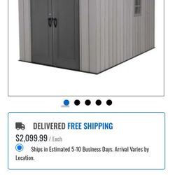 LIFETIME 8X12 LIFETIME BRAND NEW OPEN BOX SHED 