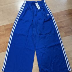 Adidas Satin Wide Leg Track Pants , Size 10