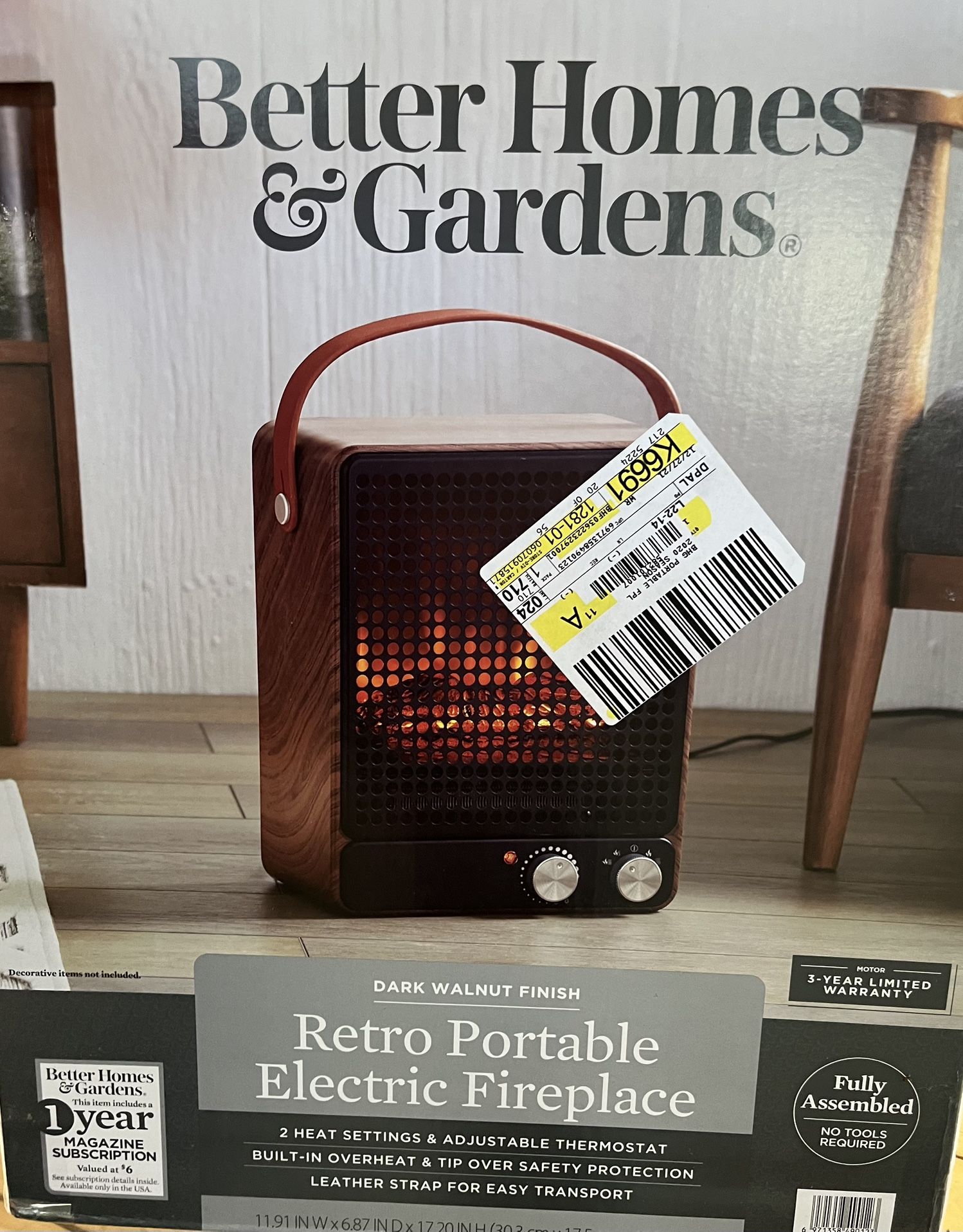 Retro Better Home & Garden Electric Heater 1500w