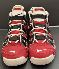 Nike Air More Uptempo Bulls Hoop Pack Varsity Red 415082-600 Size 6Y Women 7.5