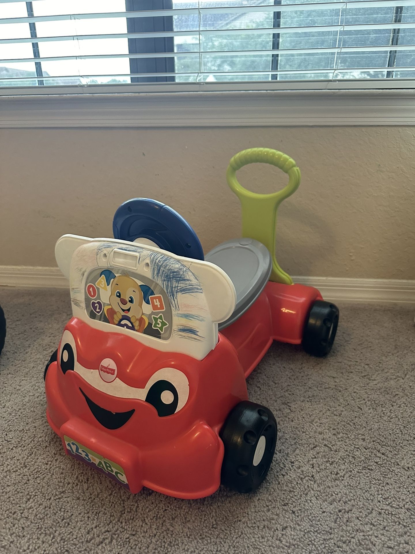 Fisher-Price Laugh & Learn 3-in-1 Smart Car Interactive Infant Walker & Toddler