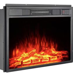 23'' W Electric Fireplace heater with remote control