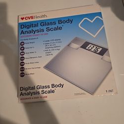  HEALTH Digital Glass Body Analysis Scale. Damaged Box