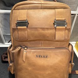 Leather Backpack (Tan)