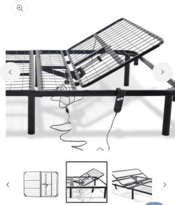 Adjustable Metal Bed Frame with Remote