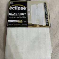 White Blackout Curtain 