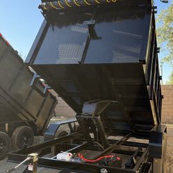 🔥New 8x4x12 Scissor Lift Hydraulic Dump Trailer With Tarp And Spare 🛞 Included 🔥