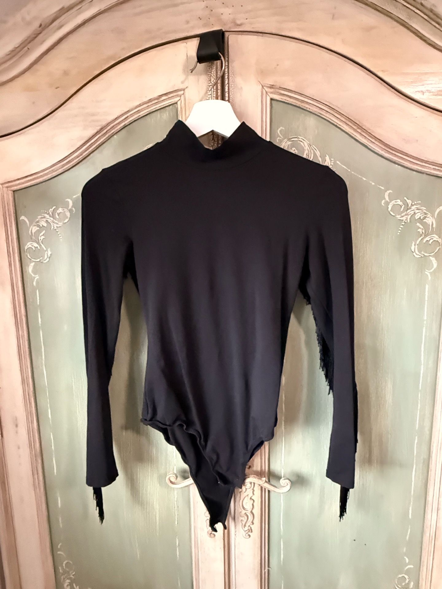 Long Sleeve Body Suits Womens Black Bodysuit SIZE M