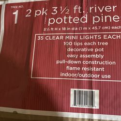 Artificial Xmas Trees (2) Prelit