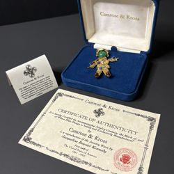 JBK Camrose & Kross Jackie Kennedy Scarecrow Brooch Pin Vintage New in Box COA