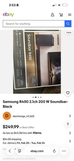 Samsung Soundbar Hw - R450 And Sub