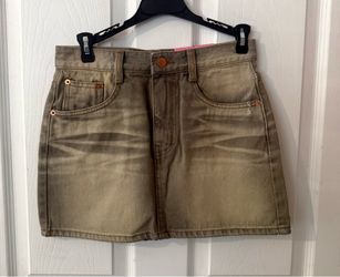 Lewkin Black washed color mini skirt