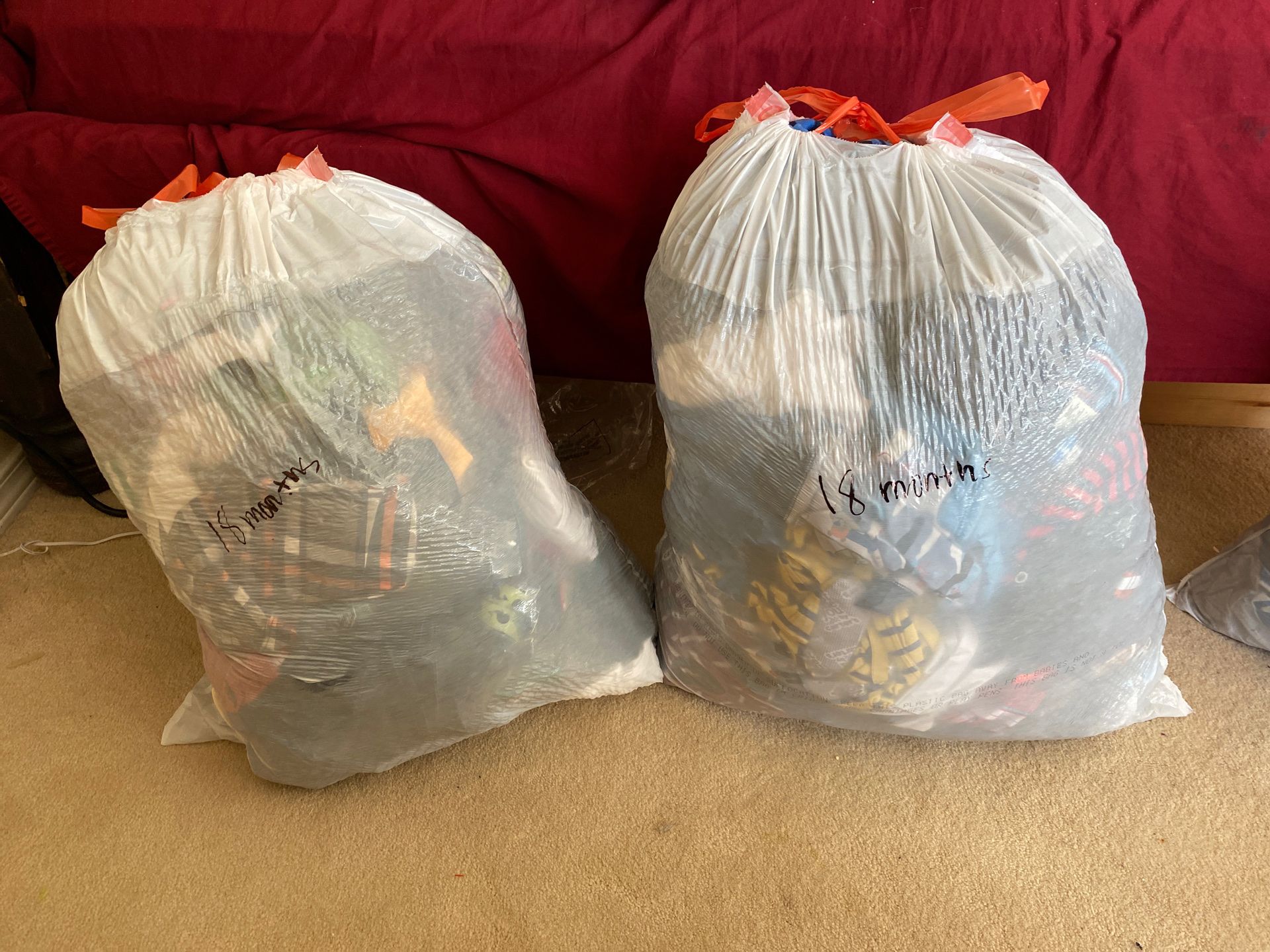 2 bags of 18 month boy clothes