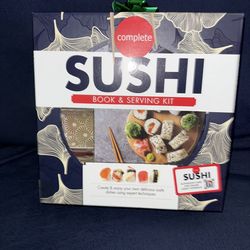 New In Box- Complete Sushi Book & Serving kit