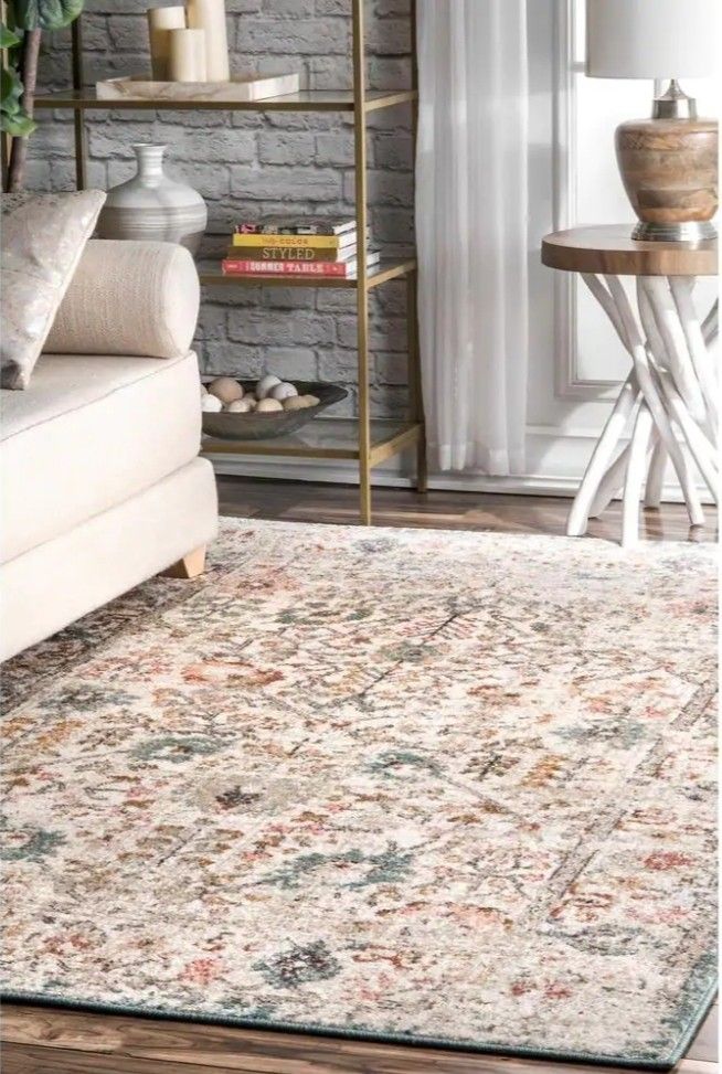 NEW 10x14 Nuloom Lenore Vintage Floral Beige Area Rug