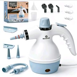 🔥new inbox🔥MOVATEK 13-Piece Corded Compact Handheld Steam Cleaner Cleaning Gadget with Multiple Attachments,
