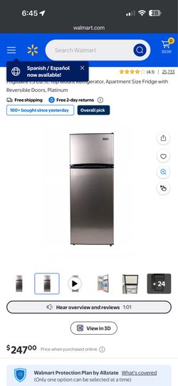 7.5 Cu. Ft. fridge