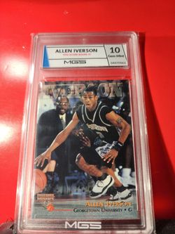 1996 Score Board Basketball Rookies -Base #1 Allen Iverson RC HOF MGS 10 GEM MT