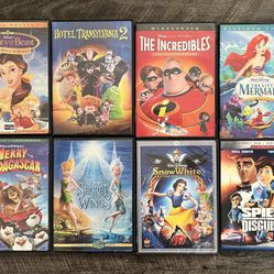 Disney Animated Movies DVD Lot (Lot of 8 Movies)