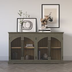 Archdale Grey 4 Door Accent Cabinet